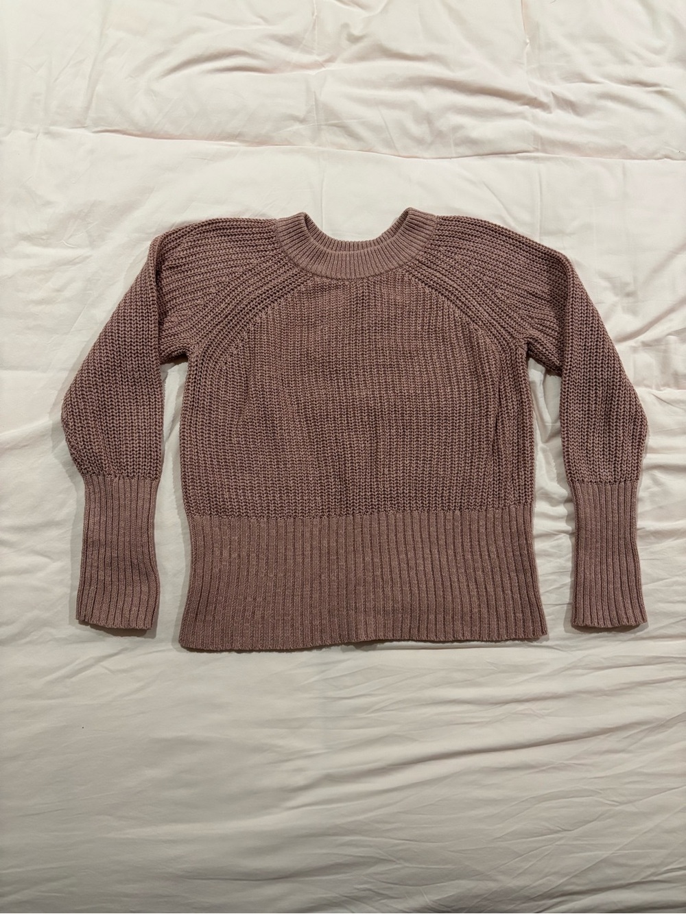 Universal Thread Dusty Mauve Ribbed Crewneck Sweater